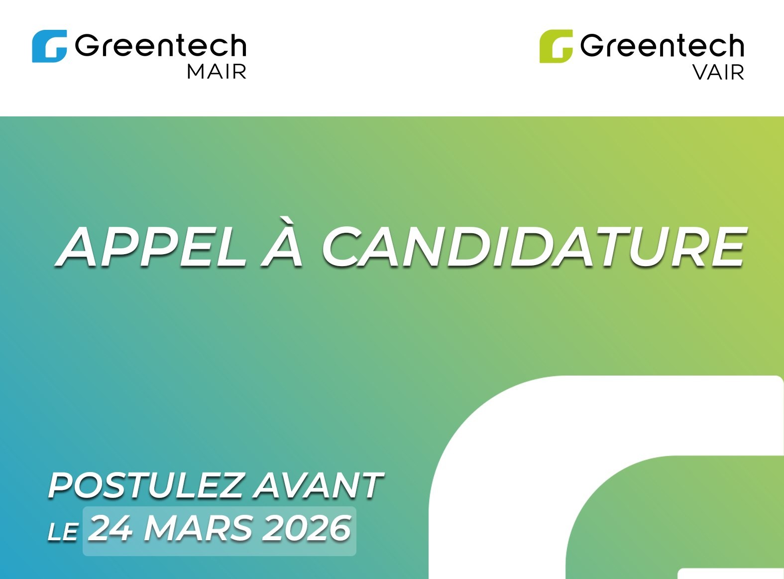 فرصة لروّاد الأعمال في التكنولوجيا الخضراء (Greentech) MAIR ET VAIR